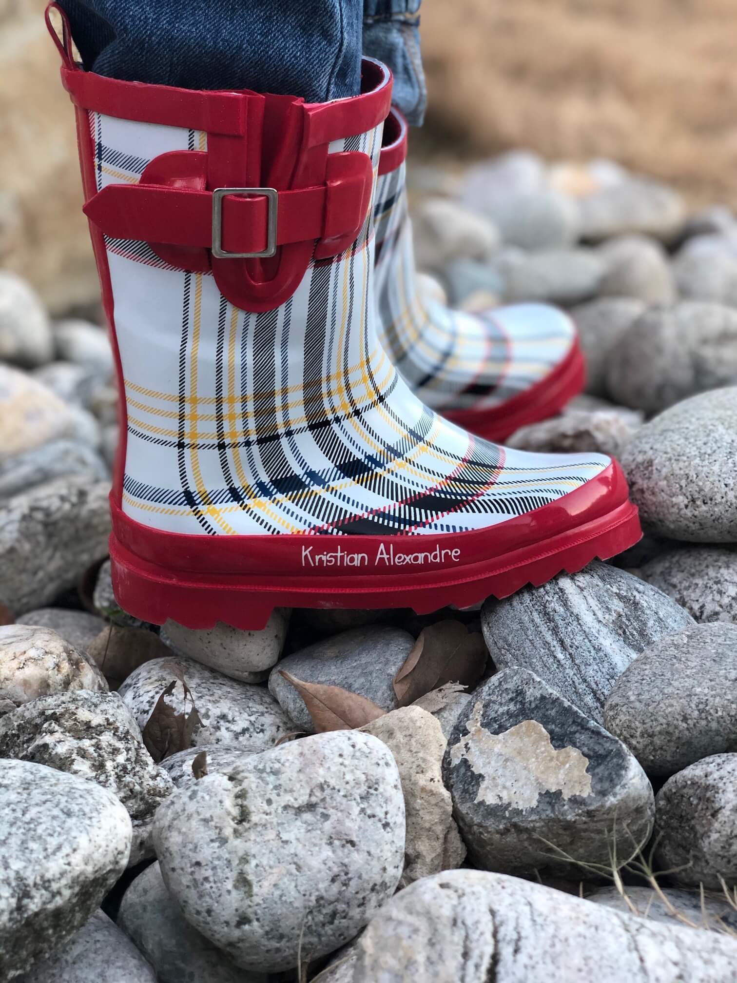 Plaid Rain Boot